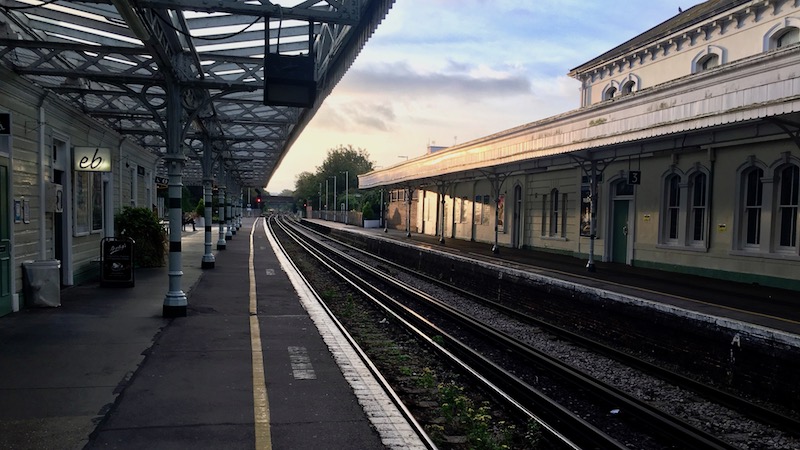 A Deceptively Empty Train Platform